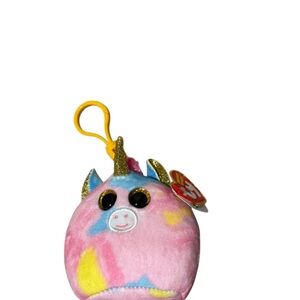 Ty Pastel Unicorn Plush with Yellow Clip